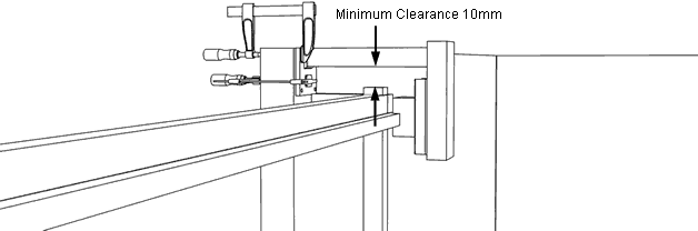 guide bracket minimum clearance