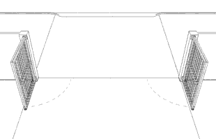 double bi-folding fully open