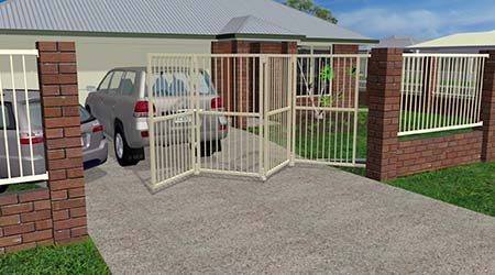 Four panel Bi-folding Gate