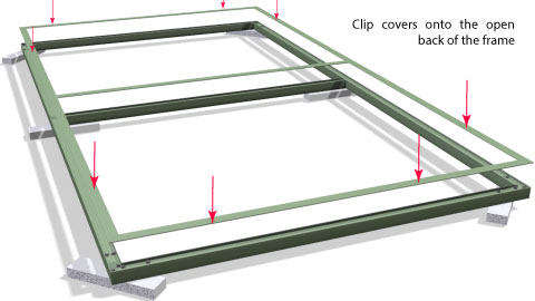 Cover infills moving down to the gate frame