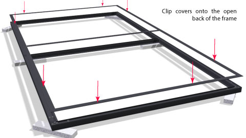 Cover infills moving down to the gate frame