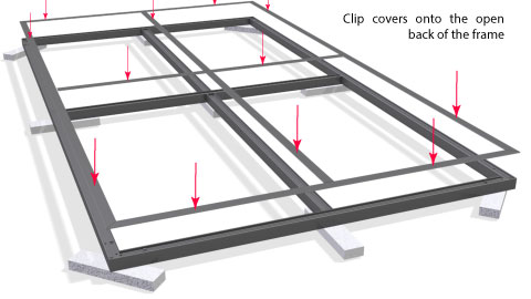 Cover infills moving down to the gate frame