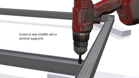 Frame Screwed together with a tape measure across a diagonal.