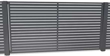 Single Swing No-weld gate with horizontal slats set into the frame and back support