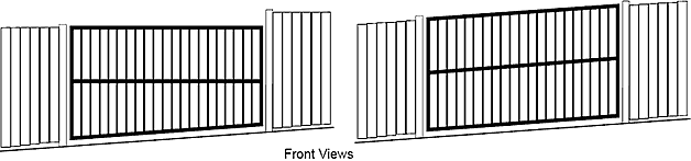 sliding gates with a rake