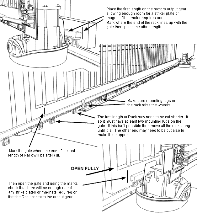 finding the correct position of the rack